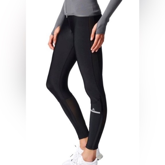 Adidas by Stella McCartney $95 Women's Run Long Leggings Black Zip Pants - Picture 11 of 16